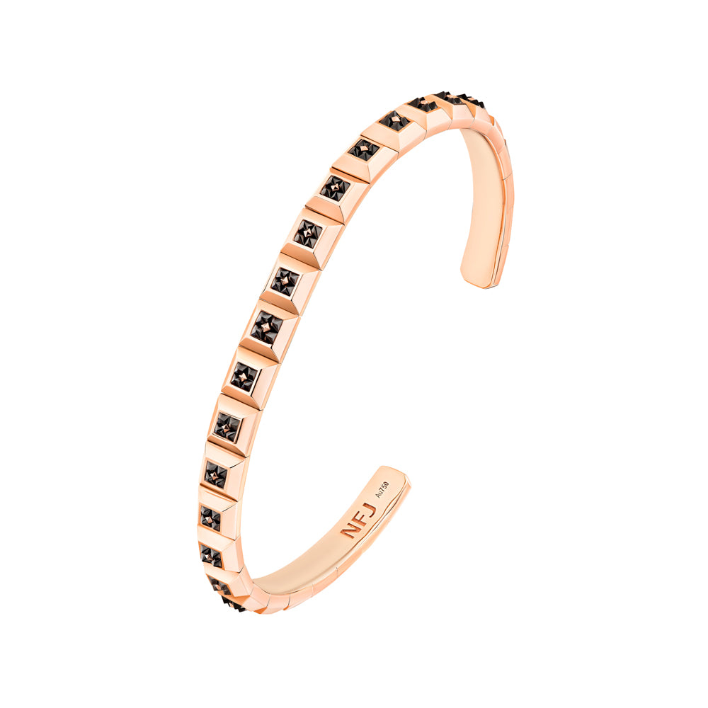 Revolution Rose Gold Princess Black Diamond Bangle