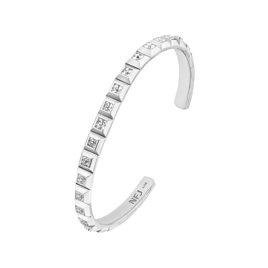 Revolution White Gold Princess Diamond Bangle