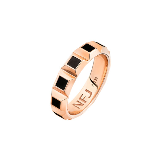 Revolution Rose Gold Black Onyx Band