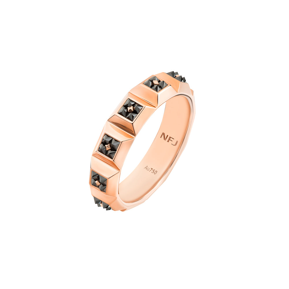 Revolution Rose Gold Princess Black Diamond Band