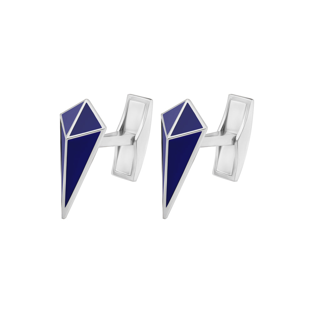 Cosmos White Gold Lapis Lazuli Cufflinks