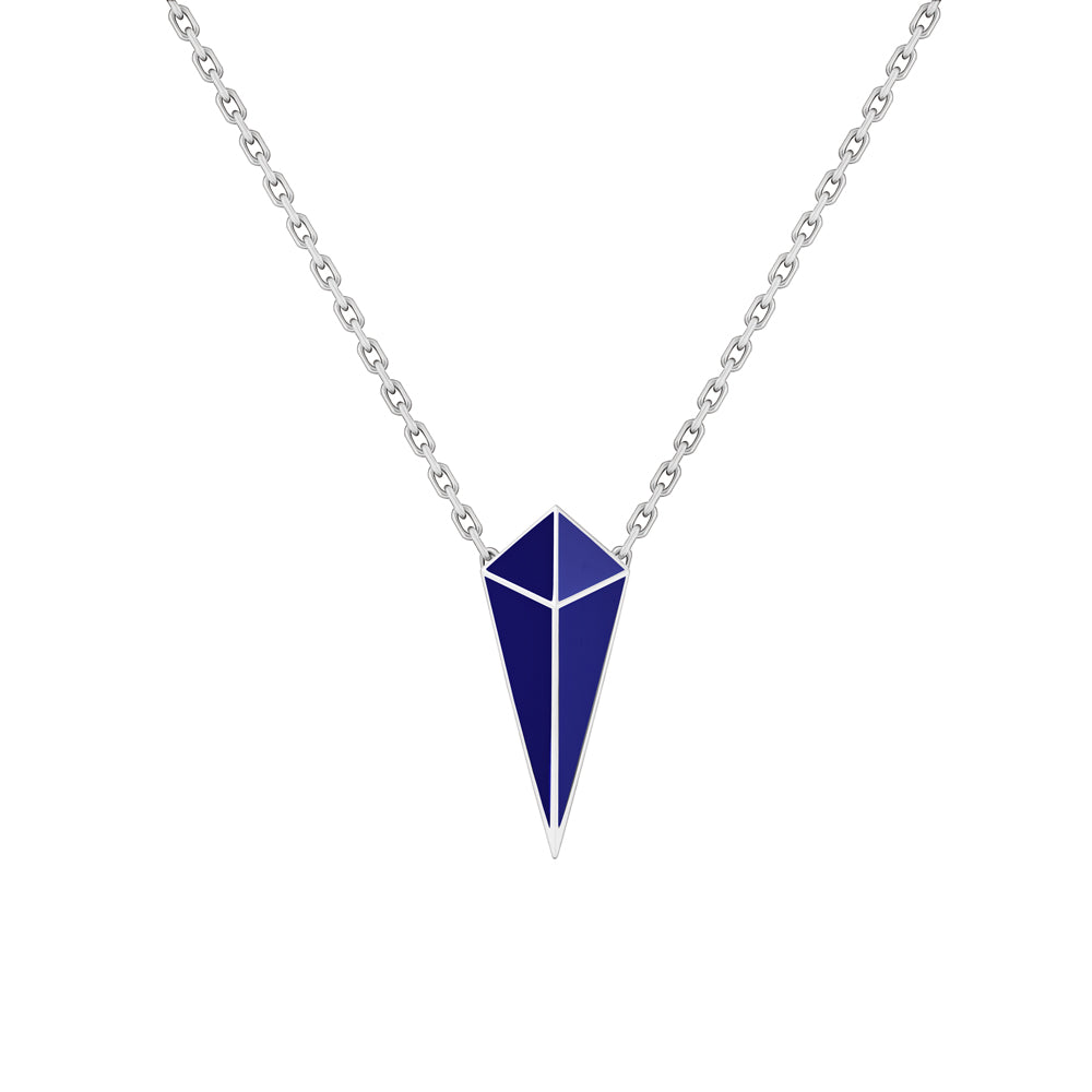 Cosmos White Gold Lapis Lazuli Necklace