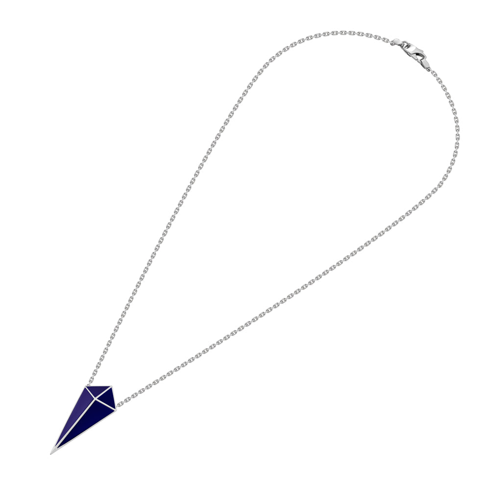 Cosmos White Gold Lapis Lazuli Necklace