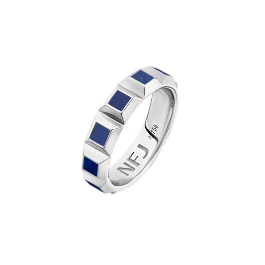 Revolution White Gold Lapis Lazuli Band