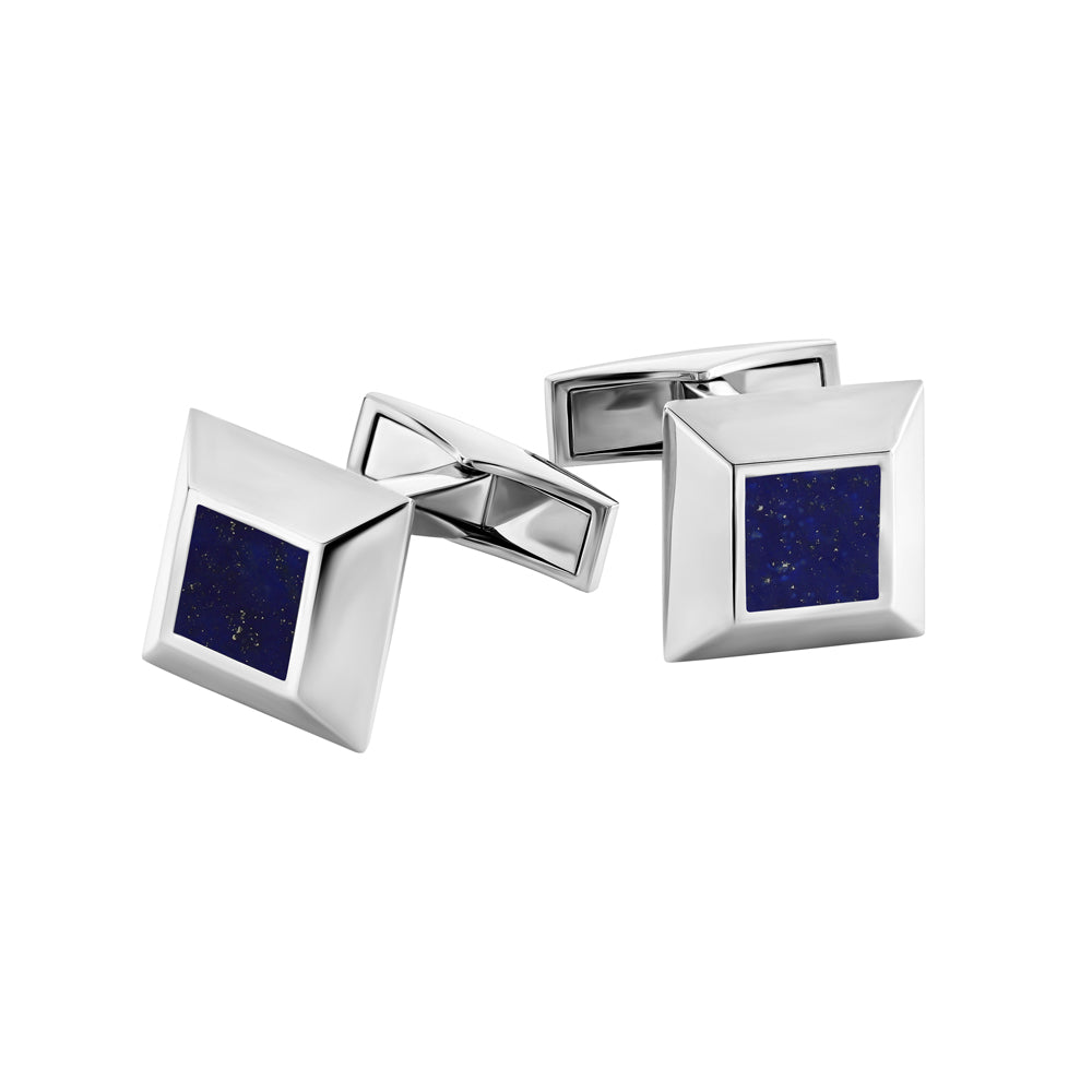 Revolution White Gold Lapis Lazuli Cufflinks
