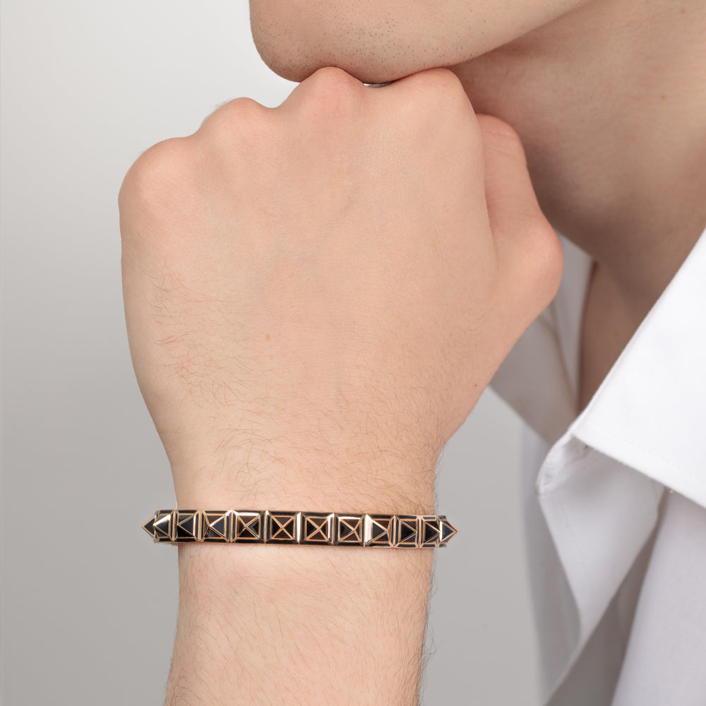 Revolution Rose Gold Back Enamel Bangle